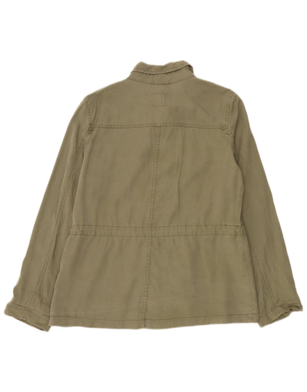 Gap Damen Utility-Hemd UK 14 Medium Khaki Tencel