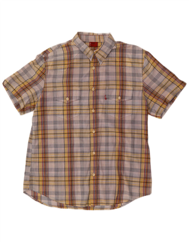 Levi's Mens Short Sleeve Shirt XL Multicoloured Check