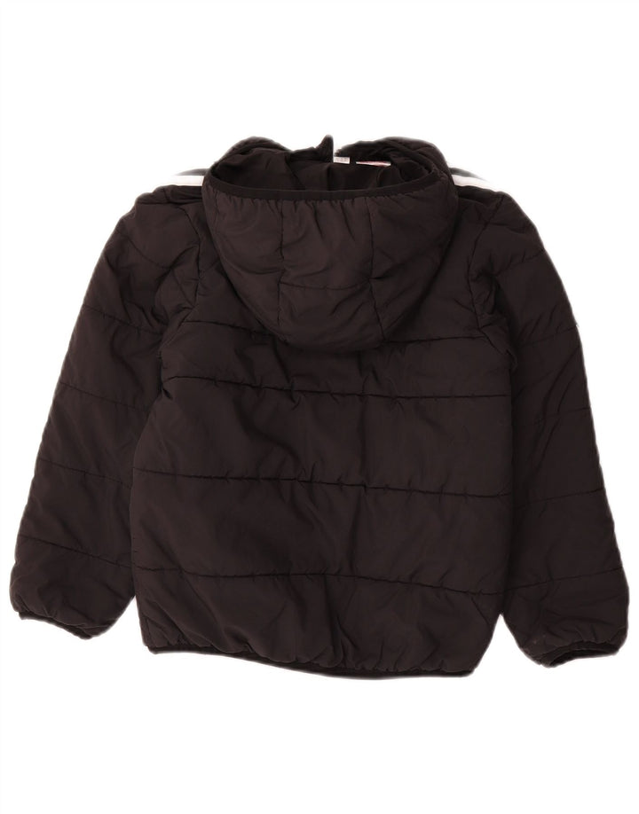 Giacca imbottita con cappuccio ADIDAS per ragazzi 7-8 anni in poliestere nero