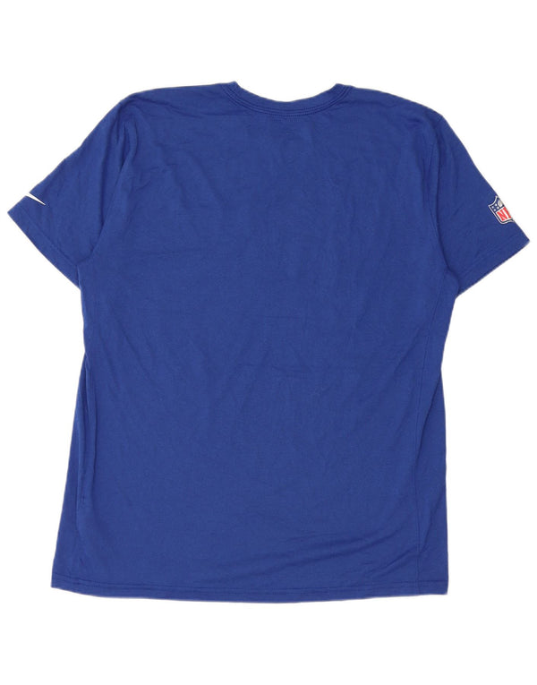 Nike Uomo New York Giants T-shirt grafica Top Large Blu in poliestere