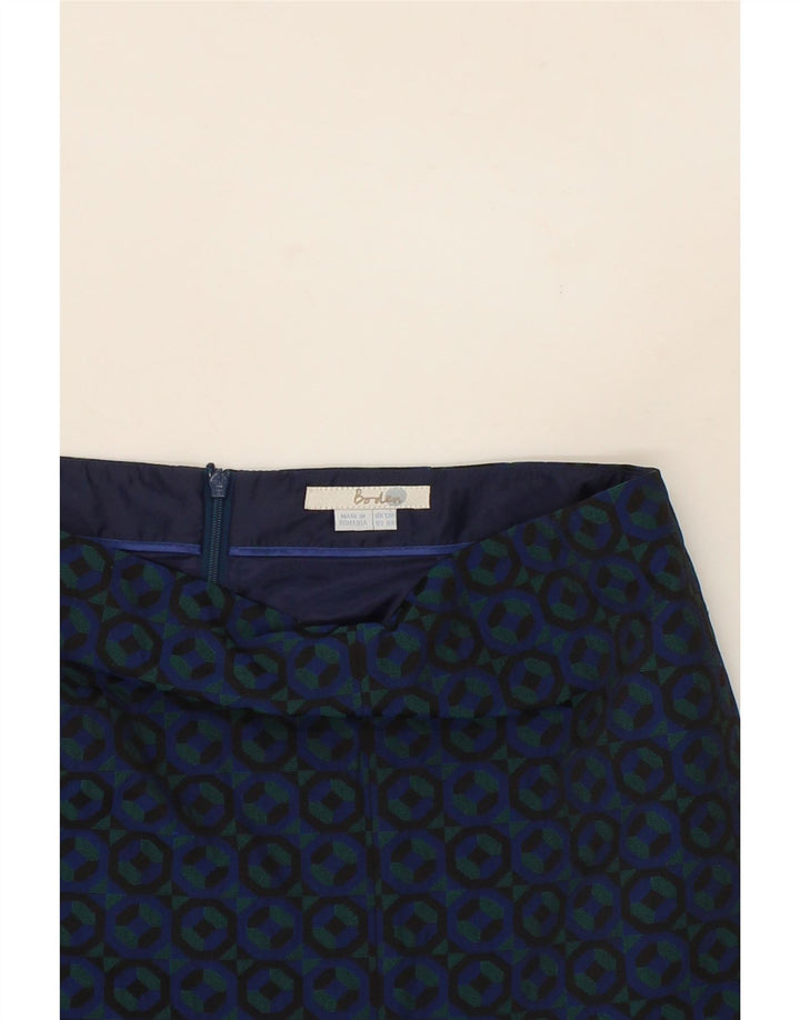 BODEN Womens Abstract Pattern Straight Skirt UK 12 Medium W29 Blue Vintage Boden and Second-Hand Boden from Messina Hembry 
