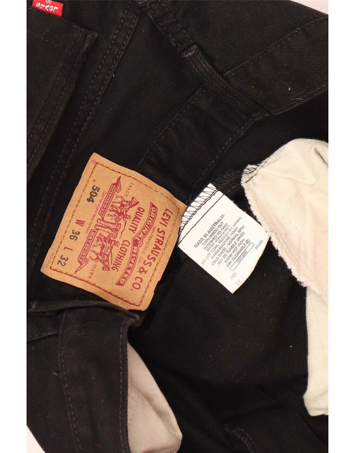 Мужские прямые джинсы Levi's 504 W36 L32 черные