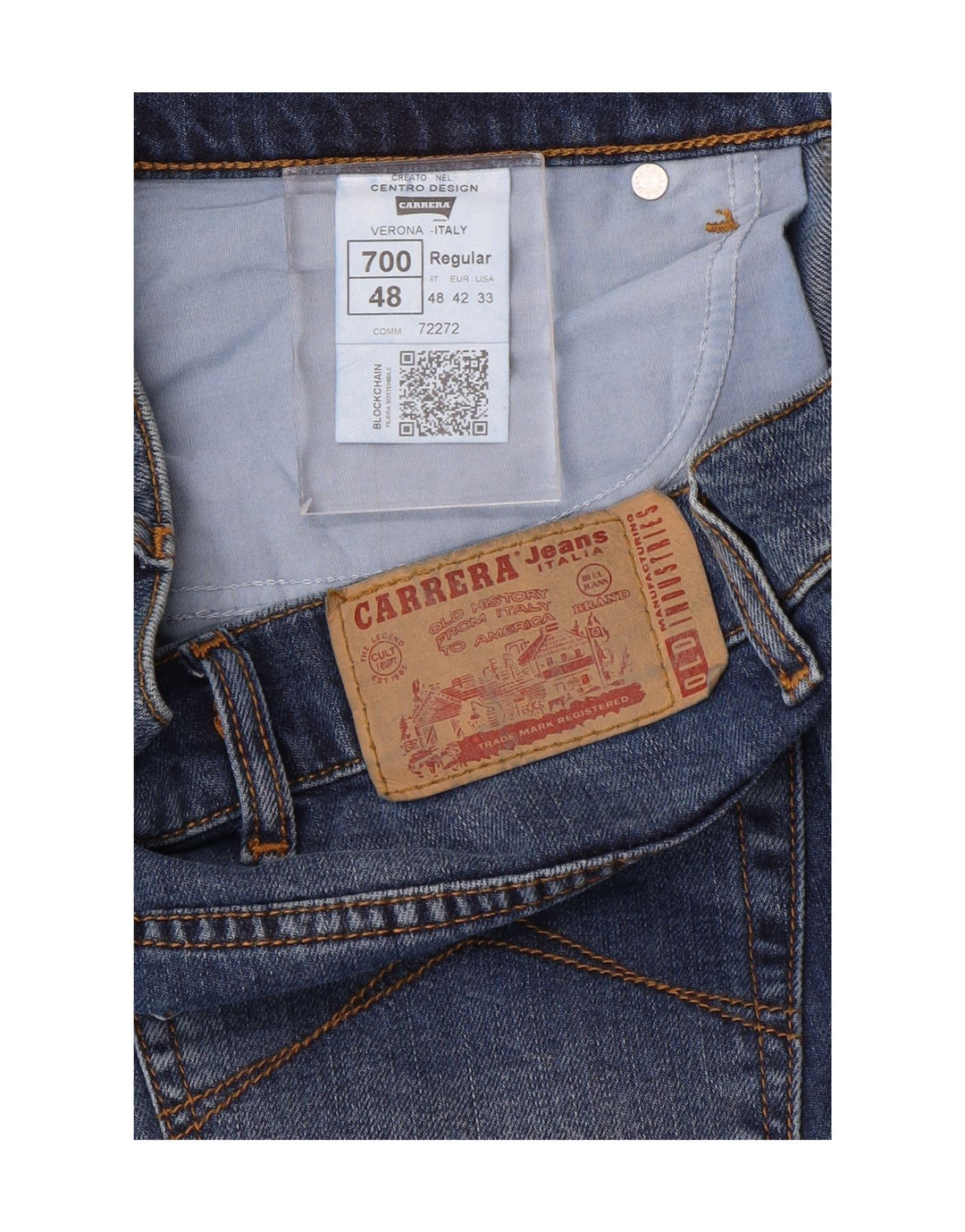CARRERA Mens 700 Regular Straight Jeans IT 48 Medium W33 L35 Blue Cotton