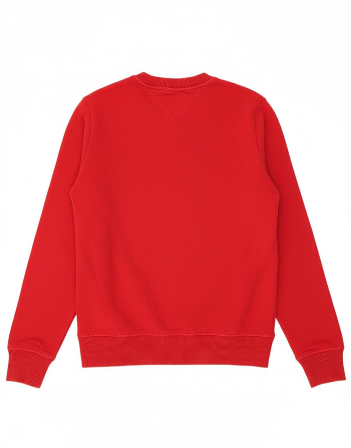 TOMMY HILFIGER Mens Graphic Sweatshirt Jumper Small Red Cotton