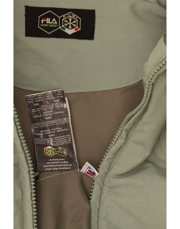 Fila Chaqueta acolchada para hombre UK 40 Large Poliamida verde