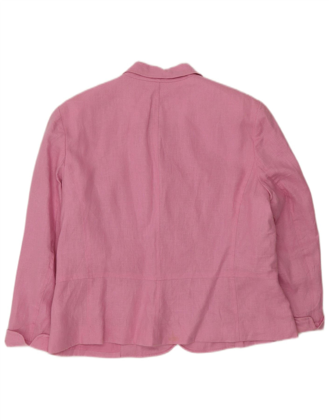 Chaps Womens 4 Button 3/4 Sleeve Blazer Jacket UK 18 XL Pink Linen