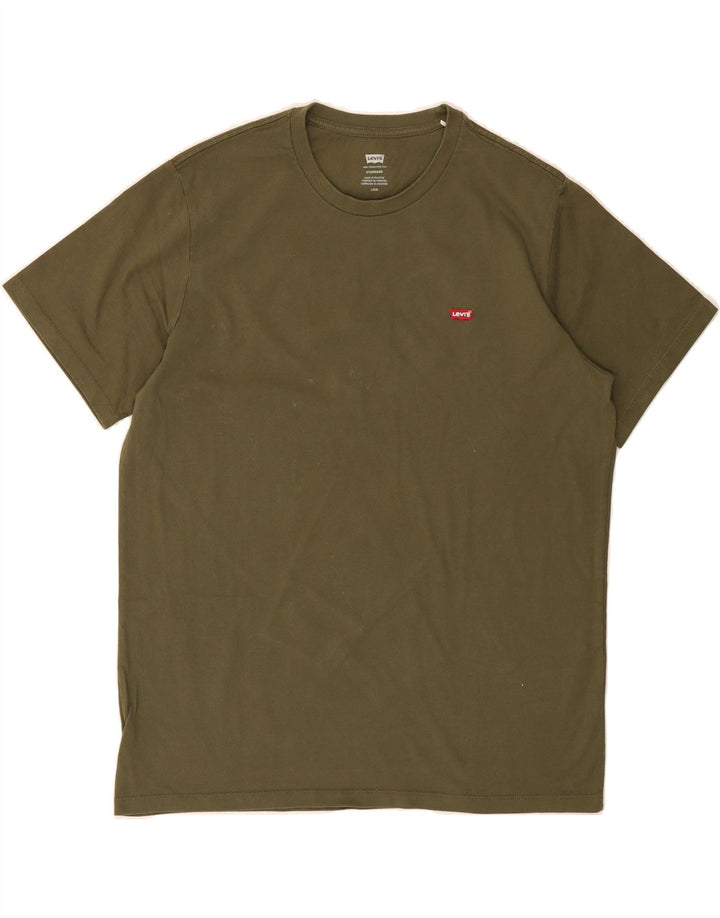 LEVI'S Mens Standard T-Shirt Top Large Green Cotton Vintage Levi's and Second-Hand Levi's from Messina Hembry 