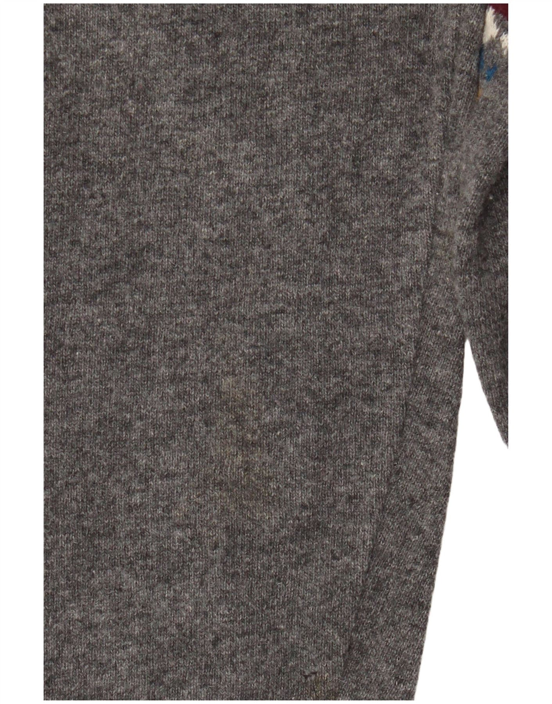 Carrera Homme Col V Pull Pull Large Gris Rayé Laine