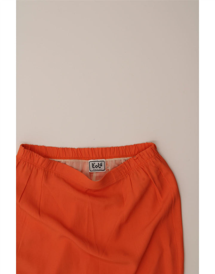 LIOLA Womens Pencil Skirt W28 Medium  Orange Polyamide Vintage Liola and Second-Hand Liola from Messina Hembry 