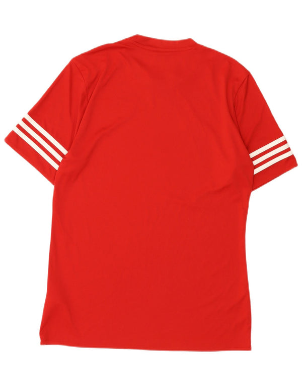 Adidas Mens Climalite T-Shirt Top Medium Red Polyester