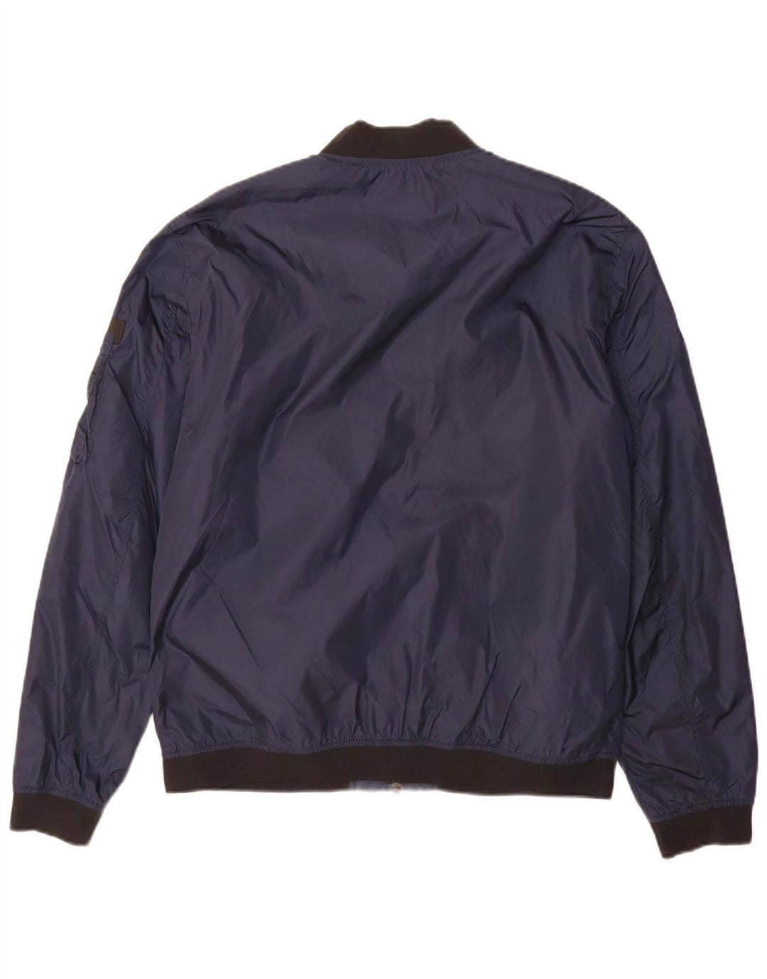 Jack & Jones Mens Bomber Jacket UK 40 Large Navy Blue Nylon
