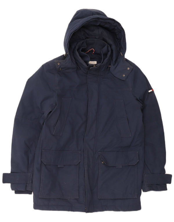 Jachetă de vânt cu glugă pentru bărbați Tommy Hilfiger UK 38 Medium Bleumarin