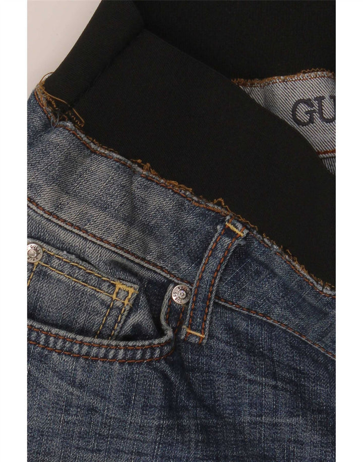 Guess Womens Straight Jeans W24 L28 Blue Colourblock