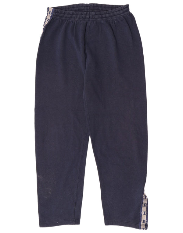 Champion Womens Graphic Tracksuit Trousers UK 18 XL Navy Blue Colourblock
