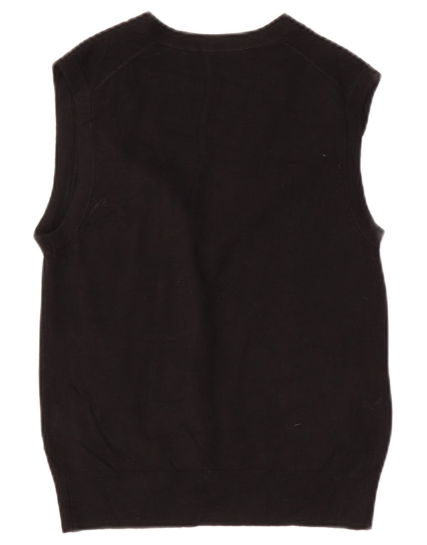 Maglione cardigan senza maniche da donna Zara UK 10 piccolo in viscosa nera
