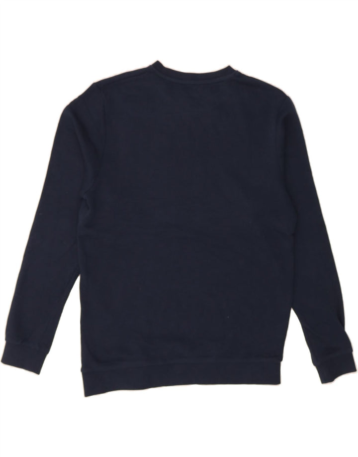 JACK & JONES Mens Graphic Sweatshirt Jumper Medium Navy Blue Cotton Vintage Jack & Jones and Second-Hand Jack & Jones from Messina Hembry 