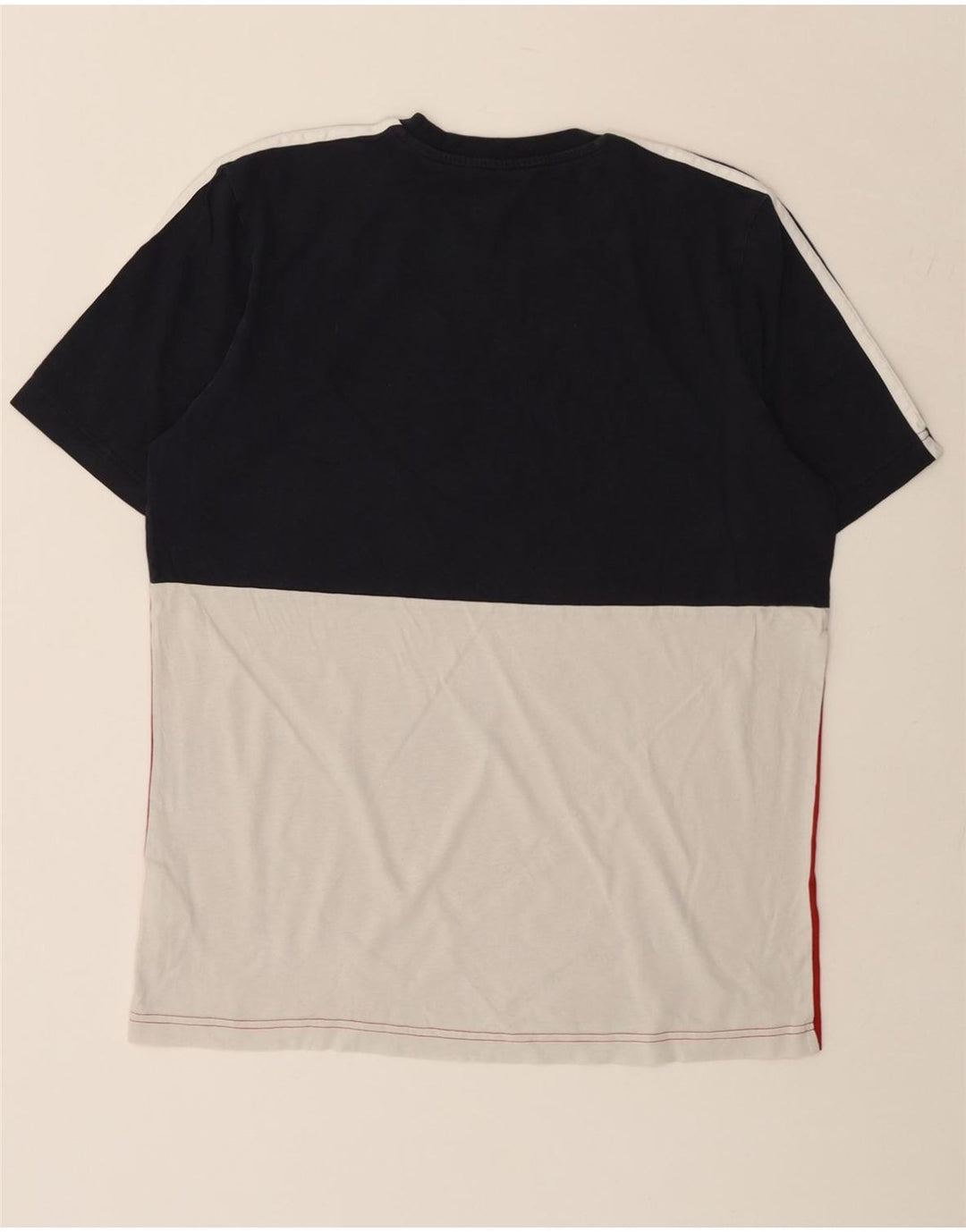 ADIDAS Mens T-Shirt Top Medium Multicoloured Colourblock Cotton