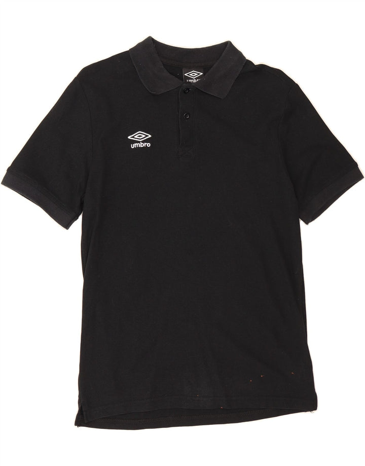 UMBRO Mens Polo Shirt Medium Black Cotton Vintage Umbro and Second-Hand Umbro from Messina Hembry 