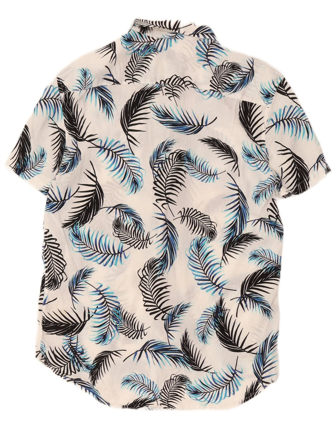 Jack Wills Mens Short Sleeve Shirt Medium White Floral Viscose