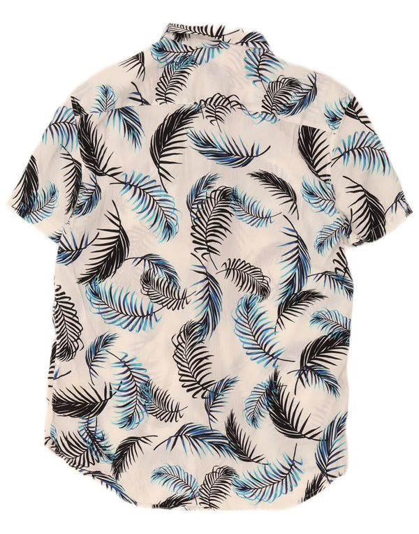 Jack Wills Kortærmet Herreskjorte Medium White Floral Viscose