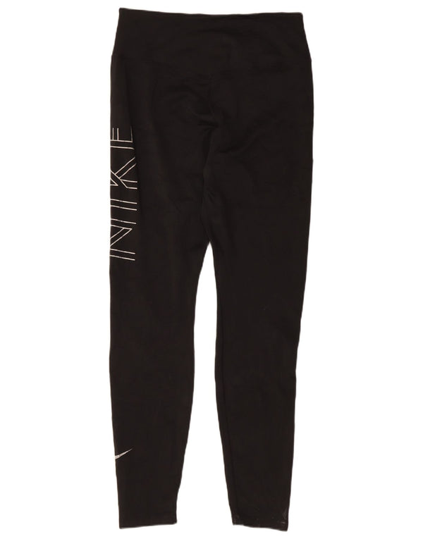 Nike Legging graphique Dri Fit pour femme UK 14 Large Noir