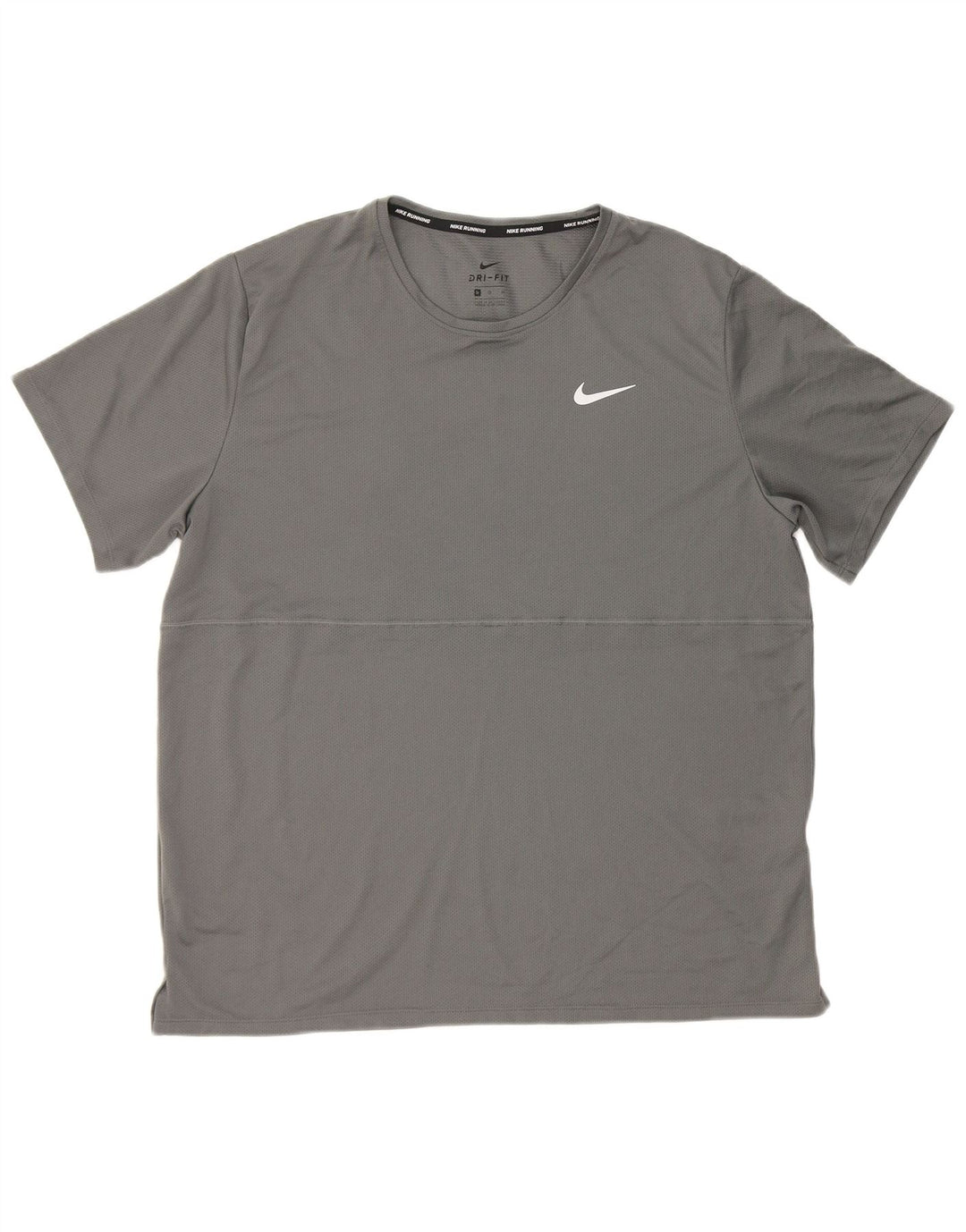 Nike Mens Dri Fit T-Shirt Top XL Grey Polyester