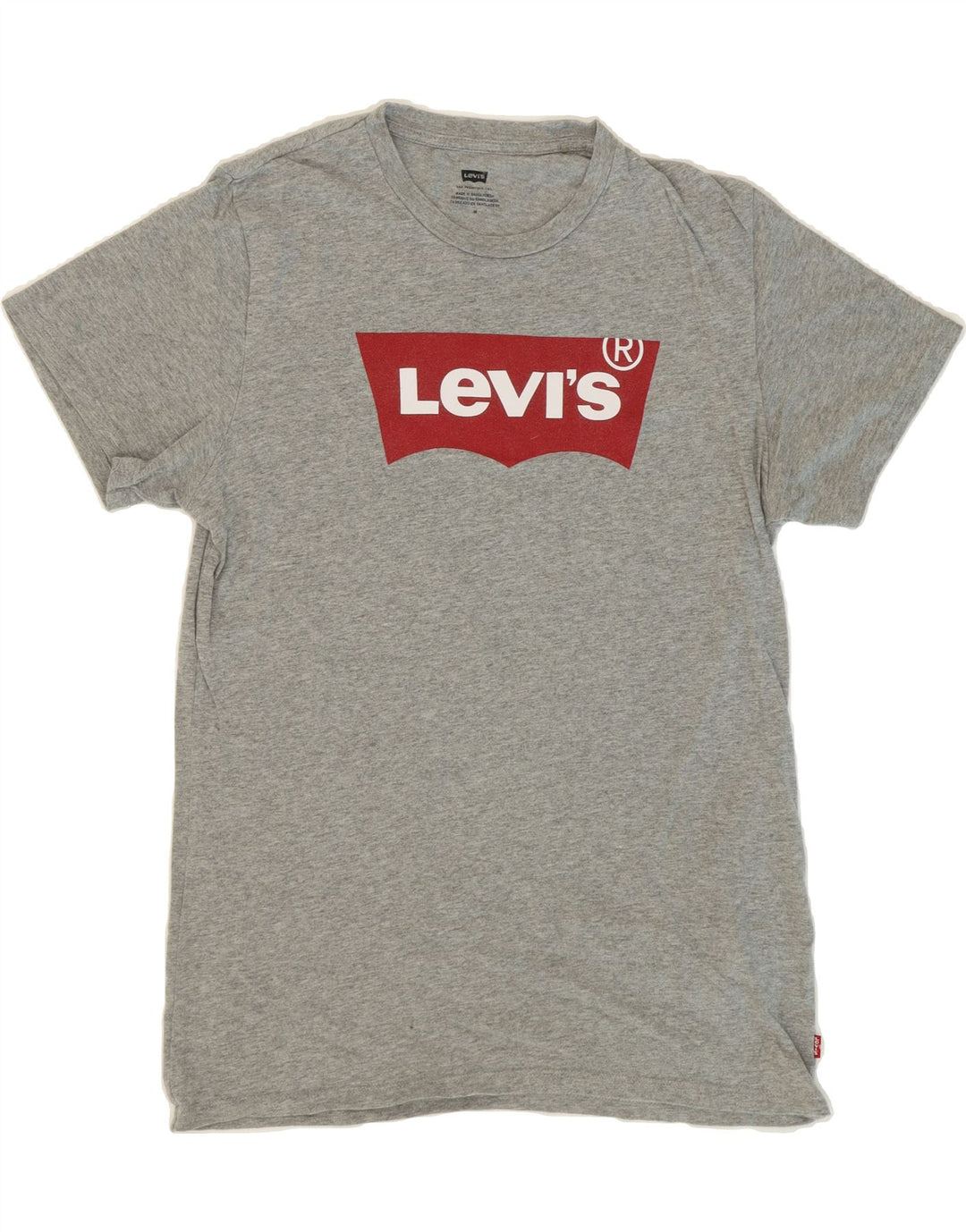 LEVI'S Mens Graphic T-Shirt Top Medium Grey Cotton Vintage Levi's and Second-Hand Levi's from Messina Hembry 