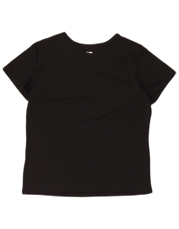 Adidas Dame T-Shirt Top UK 14 Medium Sort Polyester