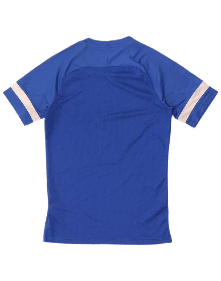 NIKE Mens Dri Fit T-Shirt Top Small Blue Colourblock Polyester