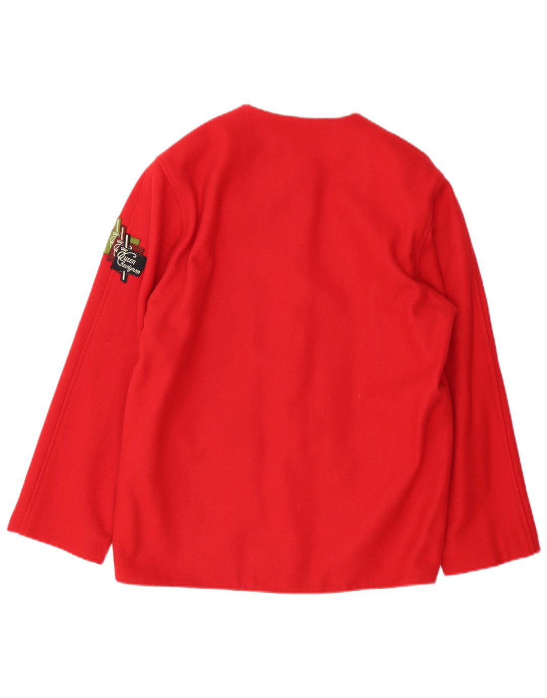 Jaqueta blazer vintage feminina com 5 botões Reino Unido 14 vermelho médio