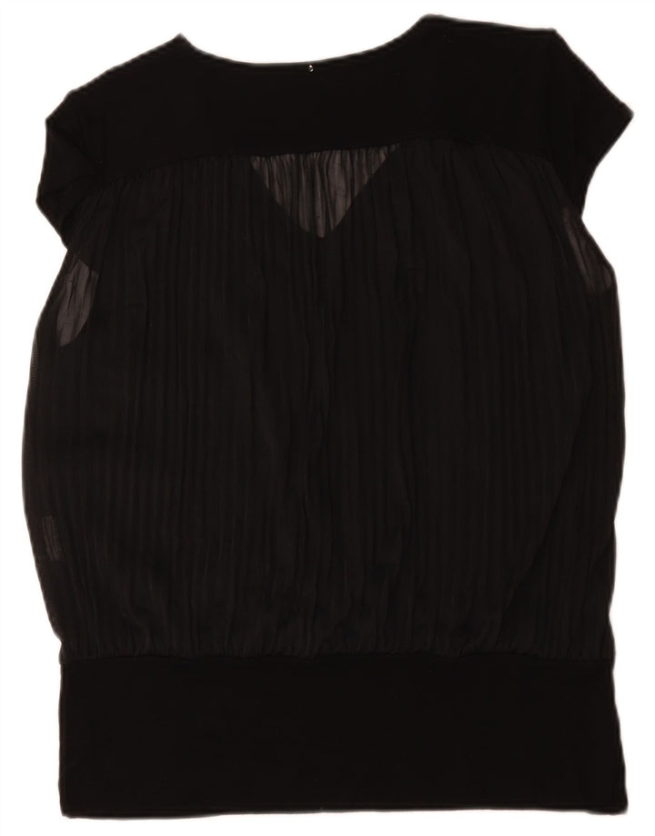Max Mara Damen Blusenoberteil UK 14 Large Schwarz