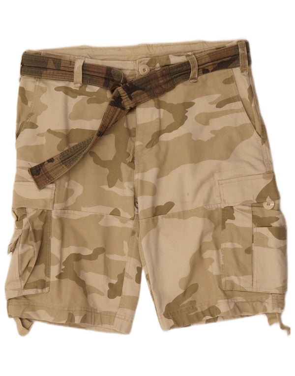 Brandit Mens Cargo Shorts 2XL W42 Beige Camouflage Cotton