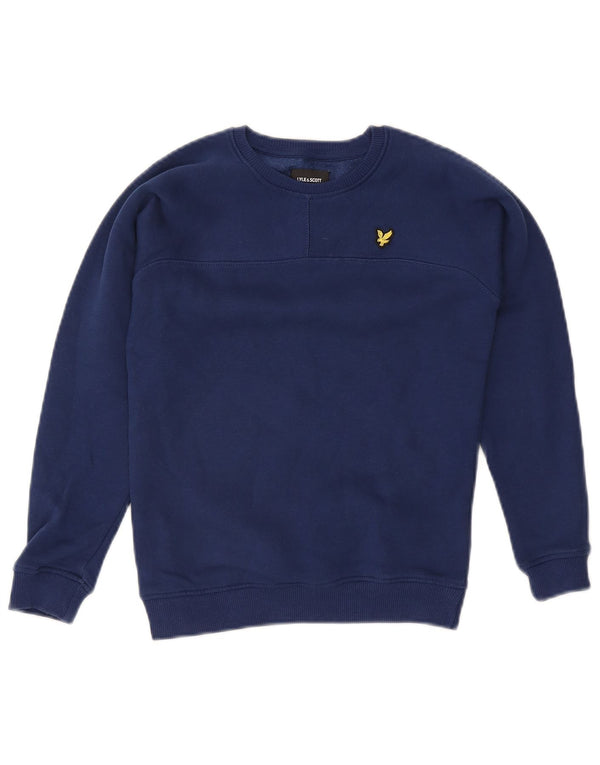 Lyle & Scott Sweat-shirt pour garçon 9-10 ans Bleu marine Coton