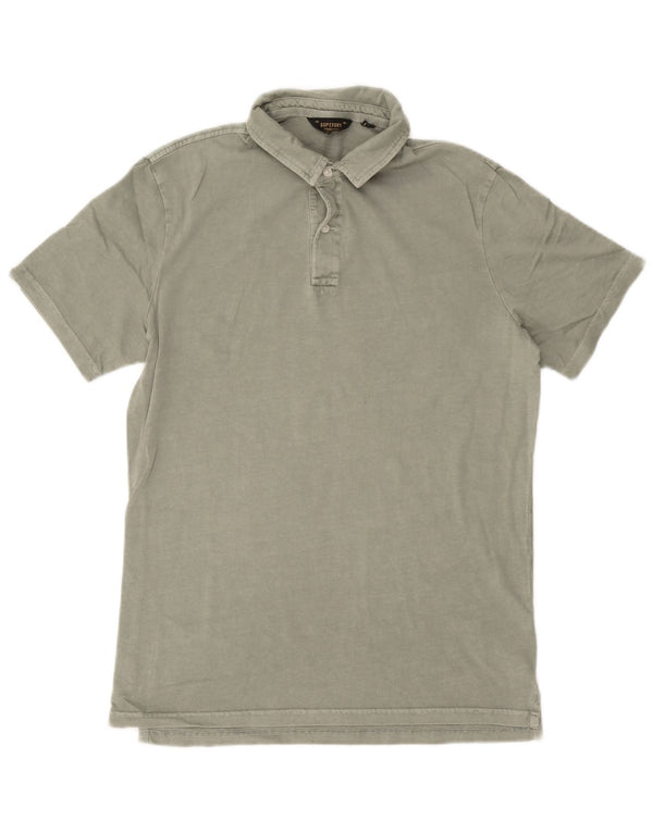Superdry Mens Polo Shirt Large Green Cotton
