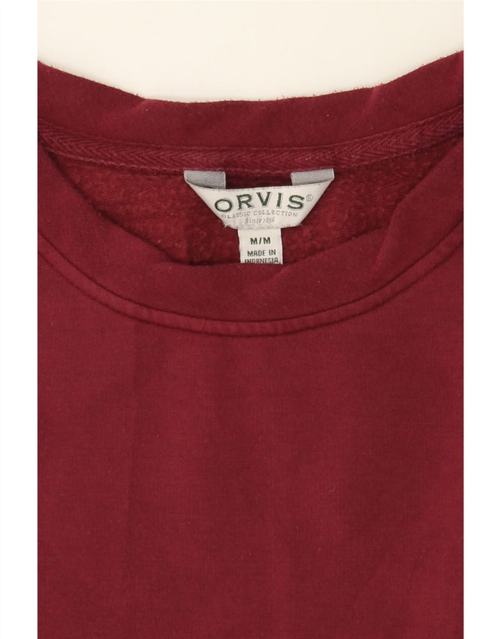 ORVIS Womens Sweatshirt Jumper UK 14 Medium Burgundy Modal Vintage Orvis and Second-Hand Orvis from Messina Hembry 