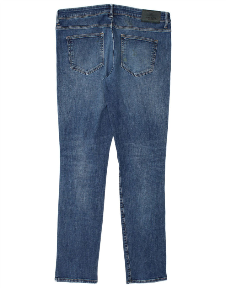 Hackett Mens Slim Jeans W36 L33 Blue Cotton