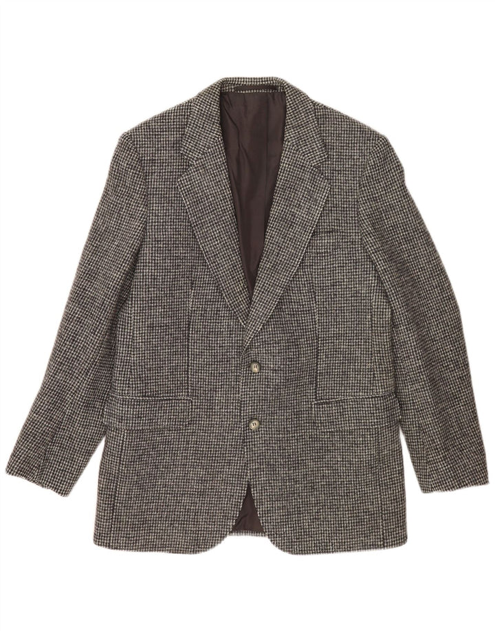 Harris Tweed Chaqueta tipo blazer de 2 botones para hombre UK 38 Medium Grey Check