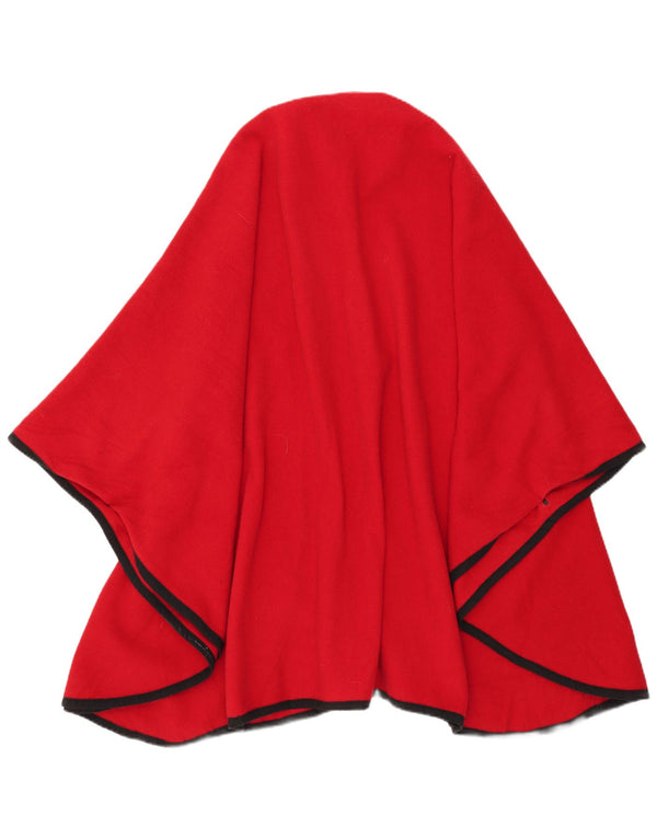 Vintage Mujer Poncho Abrigo Un Tamaño Rojo