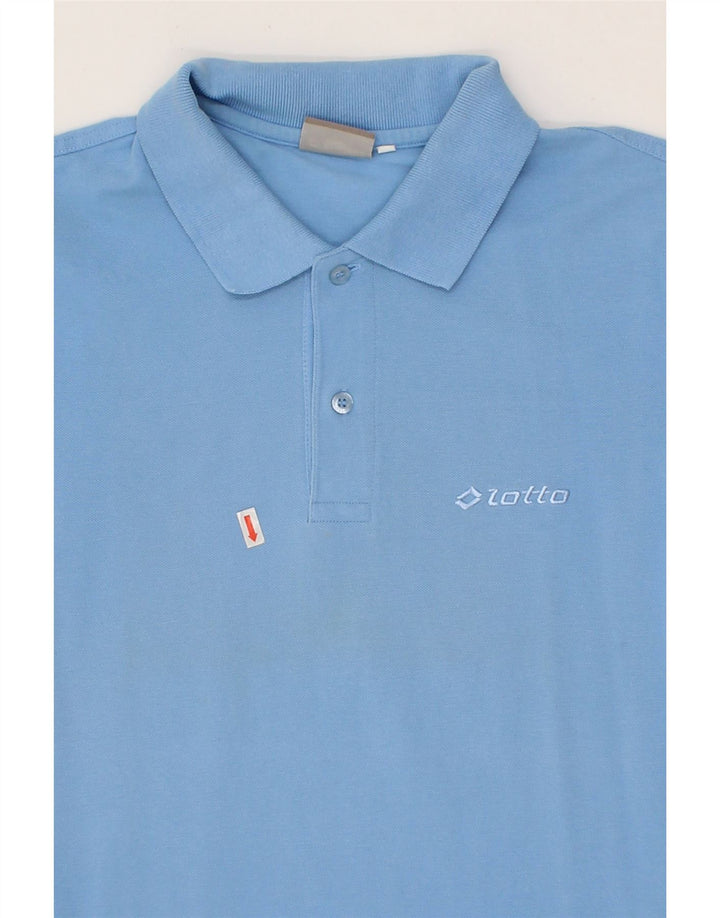 LOTTO Mens Polo Shirt Medium Blue Vintage Lotto and Second-Hand Lotto from Messina Hembry 