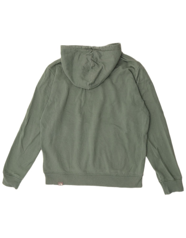 The North Face Mens Graphic Hoodie Jumper Large Green Cotton