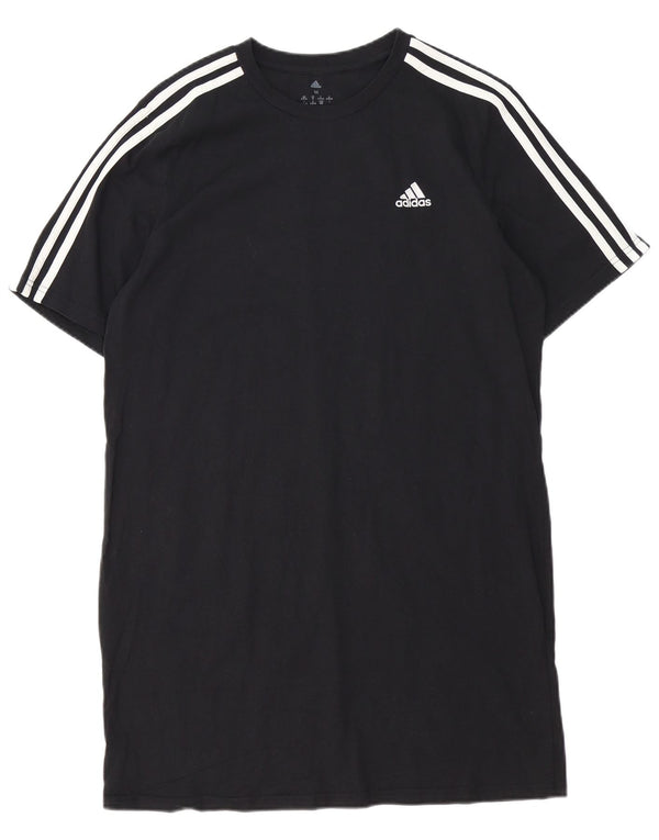 Adidas Womens T-Shirt Dress UK 12/14 Medium Black Cotton