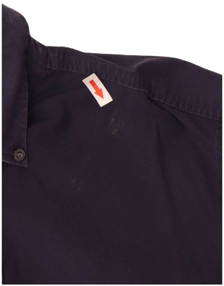 Burberry Mens BRIT Shirt Medium Navy Blue Cotton
