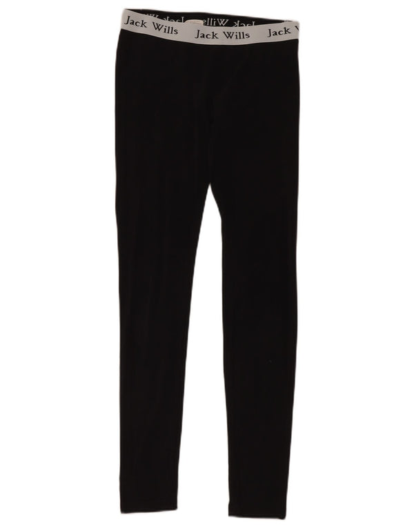 Jack Wills Leggings gráficos para mujer UK 10 Small Black Colourblock Algodón