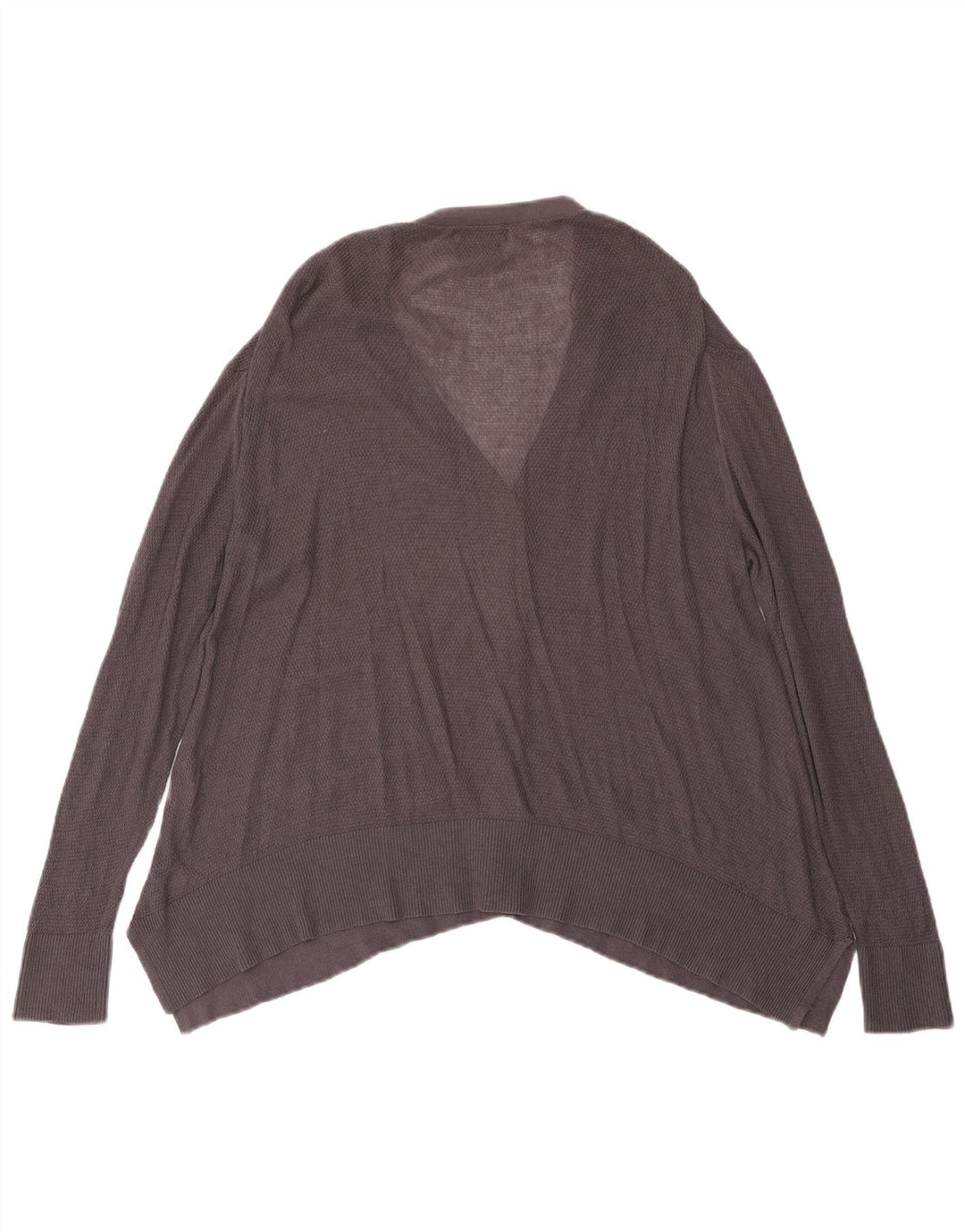 MASSIMO DUTTI Womens Cardigan Sweater UK 14 Medium Grey Cotton