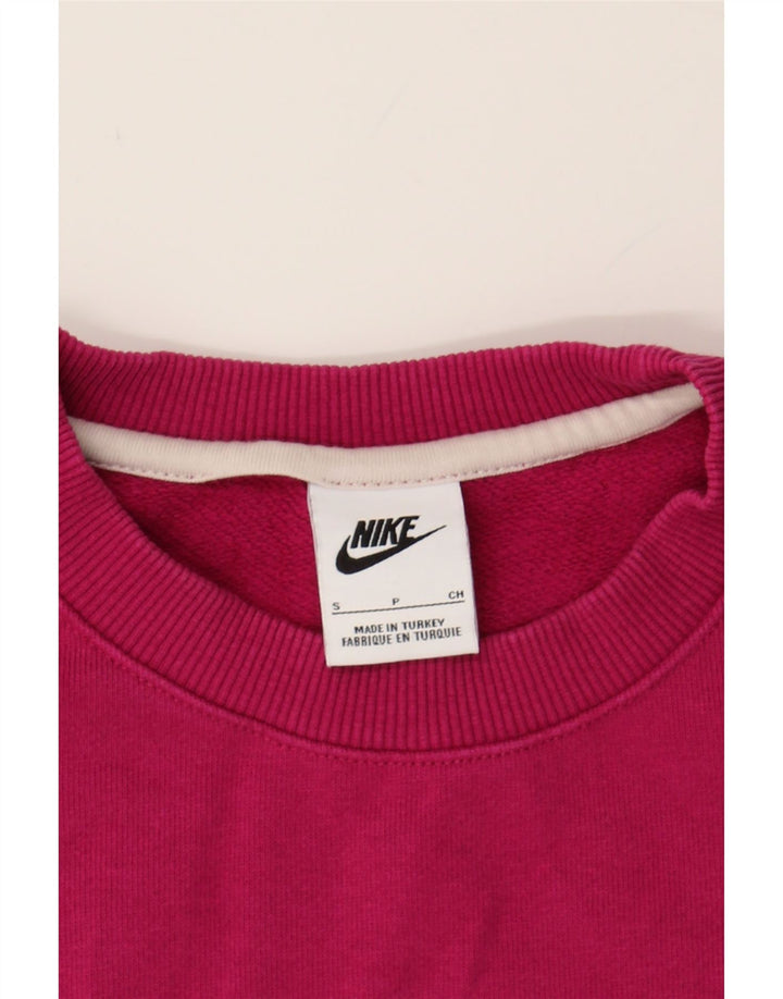 NIKE Mens Graphic Sweatshirt Jumper Small Pink Cotton Vintage Nike and Second-Hand Nike from Messina Hembry 