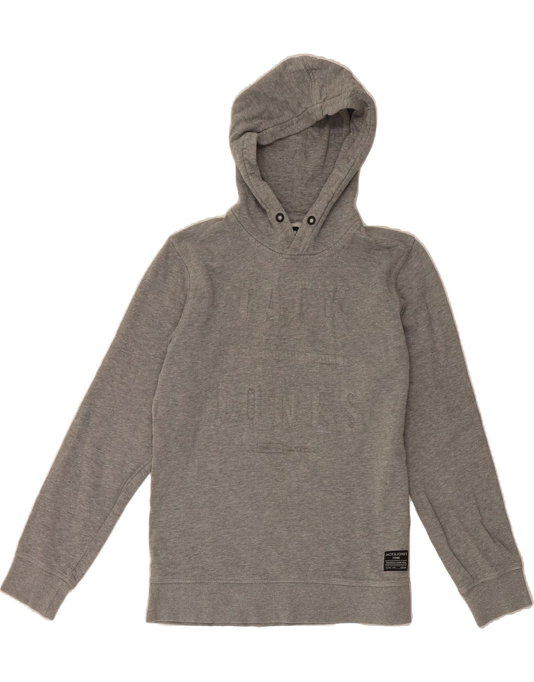 JACK & JONES Mens Graphic Hoodie Jumper Medium Grey Cotton Vintage Jack & Jones and Second-Hand Jack & Jones from Messina Hembry 