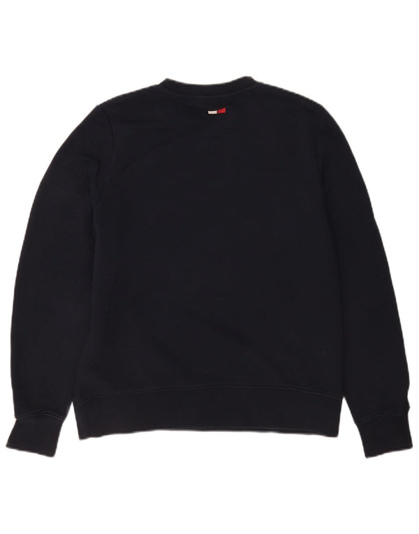 Felpa grafica da donna Tommy Hilfiger Jumper UK 10 Small Blu Navy