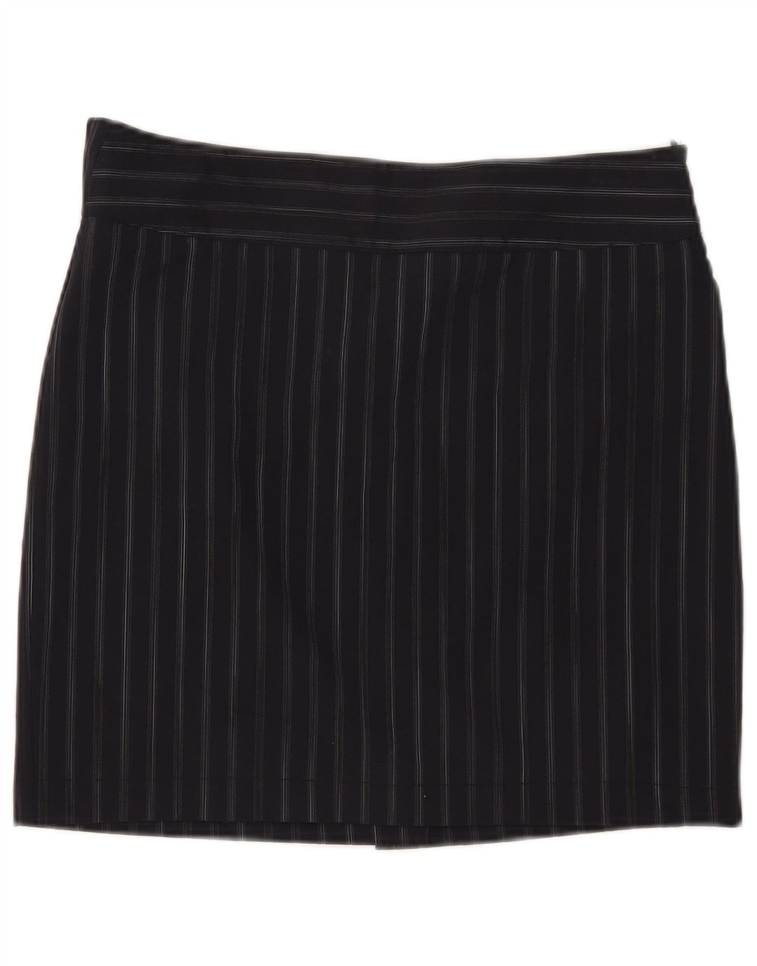 Marella Womens Mini Skirt UK 12 Medium W32 Navy Blue Pinstripe Polyester