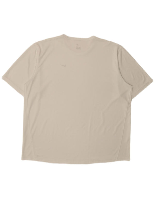Nike Herre Dri Fit T-Shirt Top 2XL Hvid