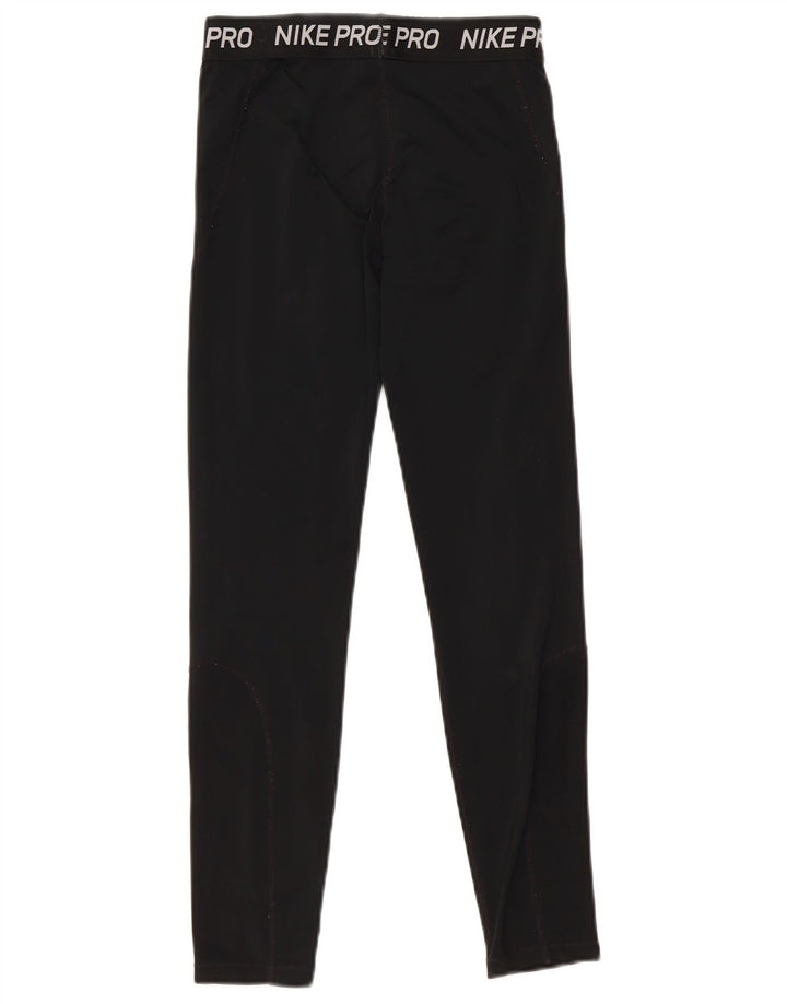Nike Dame Grafiske Leggings UK 8 Small Black Polyester